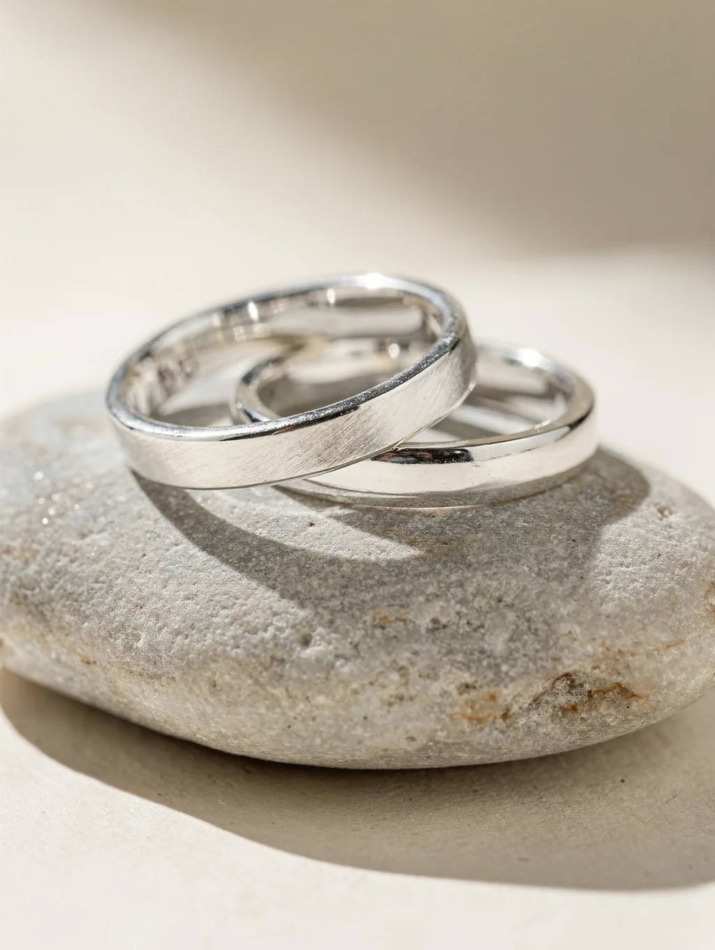 Handmade solid 925 sterling silver jewelry rings and cuffs on raw stone